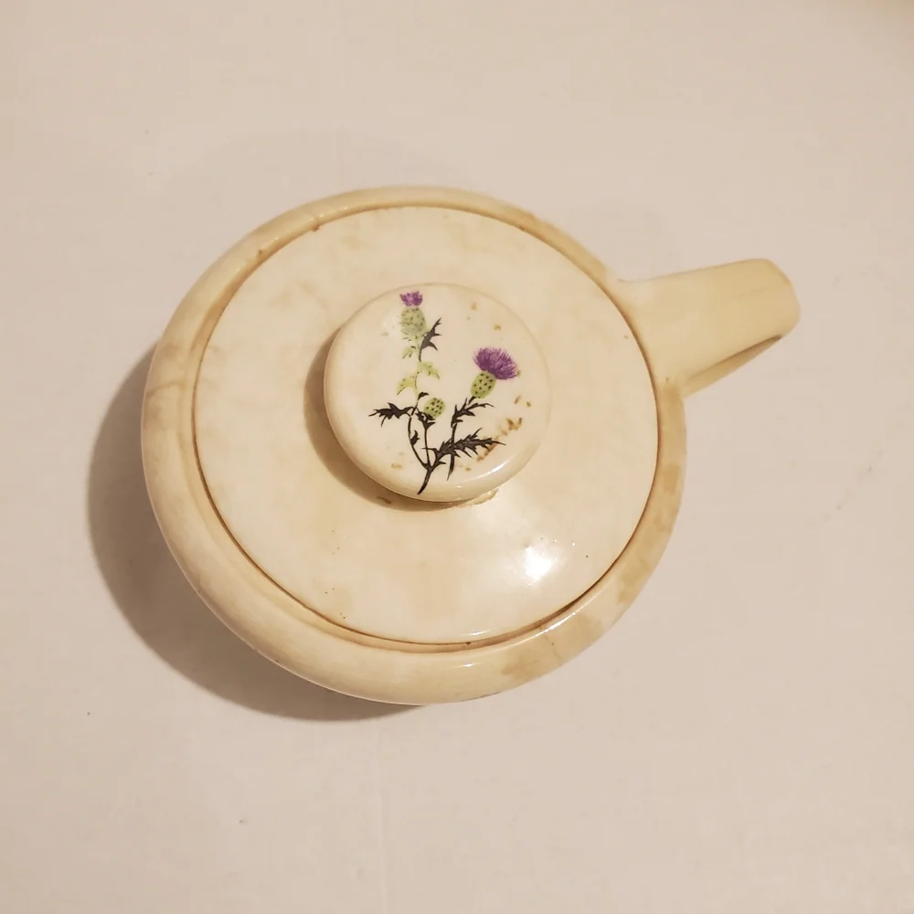 French Saxon Sugar Bowl,Vintage